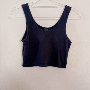 Forever 21 Navy Blue Crop Tank Top Size Medium